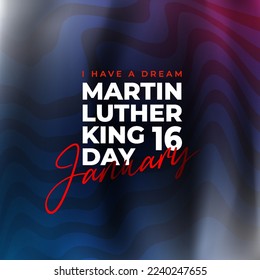 Martin Luther king day themed design, perfect for posters, backgrounds, social media posts etc