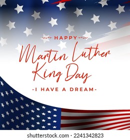 Martin Luther king day themed design, perfect for posters, backgrounds, social media posts etc