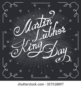 Martin Luther King day typographic illustration