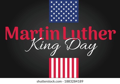Martin Luther King Day Vector Illustration of stylish text for 'Martin Luther King Day' background.