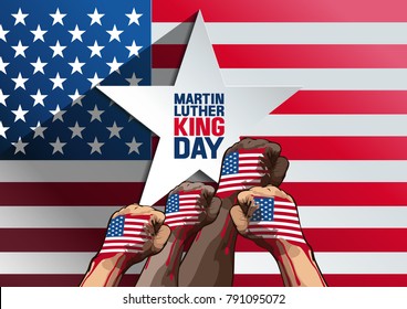 Martin Luther King Day. Vector illustration.