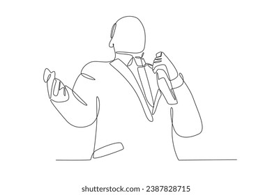 Martin Luther King gave a speech. Martin Luther King Day one-line drawing