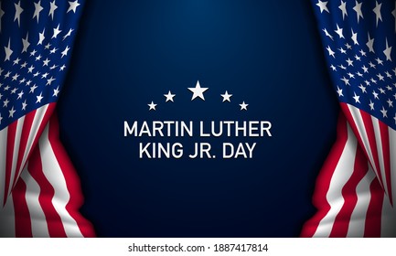 Martin Luther King Jr. Day Background. Banner, Poster, Greeting Card. Vector Illustration. 