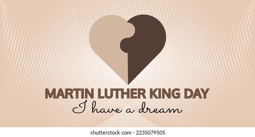 Martin luther king jr. day. With text i have a dream. MLK Banner of memorial day. Editable Vector illustration. eps 10