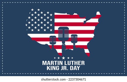 Martin Luther King Jr. Day Background. Banner, Poster, Greeting Card. Vector Illustration. 