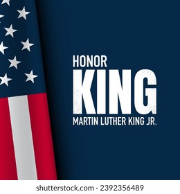 Martin Luther King Jr. Day Background Design. Banner, Poster, Greeting Card. Vector Illustration.