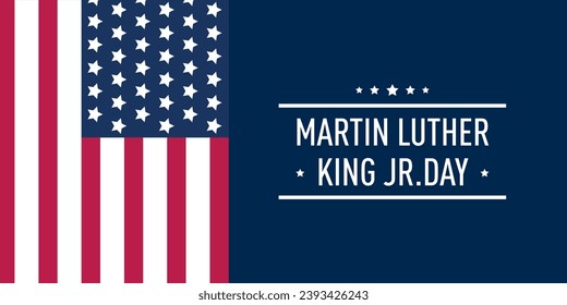 Martin Luther King Jr. Day typography greeting card design. MLK Day  vector background.