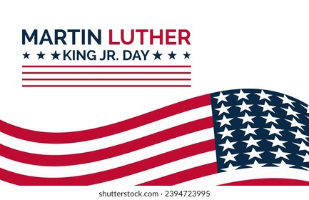 Plantilla vectorial del Día de Martin Luther King Jr. Celebrando los Derechos Civiles y la Igualdad con el Tributo del MLK y la Unidad Inspiradora. fondo, banner, tarjeta, diseño de afiches.