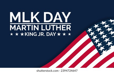 Plantilla vectorial del Día de Martin Luther King Jr. Celebrando los Derechos Civiles y la Igualdad con el Tributo del MLK y la Unidad Inspiradora. fondo, banner, tarjeta, diseño de afiches.