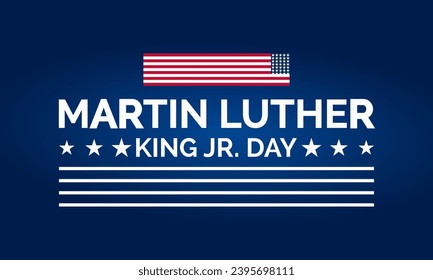 Plantilla vectorial del Día de Martin Luther King Jr. Celebrando los Derechos Civiles y la Igualdad con el Tributo del MLK y la Unidad Inspiradora. fondo, banner, tarjeta, diseño de afiches.