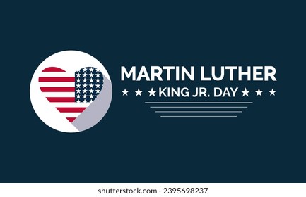 Plantilla vectorial del Día de Martin Luther King Jr. Celebrando los Derechos Civiles y la Igualdad con el Tributo del MLK y la Unidad Inspiradora. fondo, banner, tarjeta, diseño de afiches.