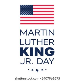 Martin Luther King Jr. Day Banner. MLK Day, Vektorhintergrund, Emblem.