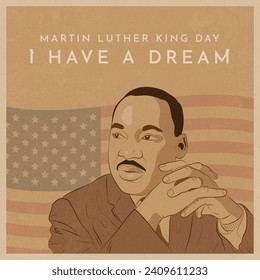 martin luther king jr. día, Ilustración del día de MLK - Martin Luther King Jr