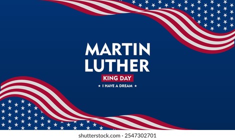 Martin Luther King Jr. Day Background Design. Suitable for banner, poster, greeting card designs