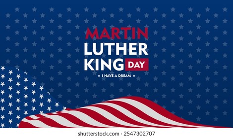 Martin Luther King Jr. Projeto de fundo do dia. Adequado para designs de banner, cartaz, cartões comemorativos