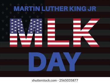 Martin Luther King Jr. Day typography greeting card design. Vector illustration.