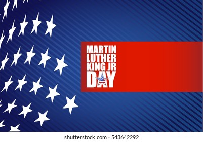 Martin Luther King JR day sign us stars design background