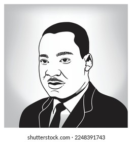 Martin Luther King Portrait Silhouette