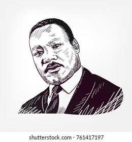 Martin Luther King Vector Sketch Illustration