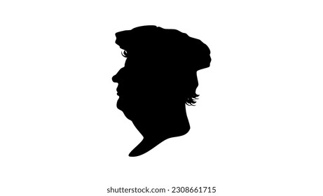 Martin Luther silhouette, high quality vector svg