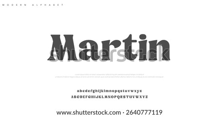 Martin minimal modern logo alphabet fonts. Typography minimalist urban sana serif digital fashion future creative logos fonts. vector illustration