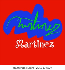 Martinez initial handwriting am handwritten logo for identity.