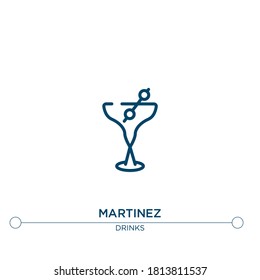 martinez outline vector icon. simple element illustration. martinez outline icon from editable drinks concept. can be used for web and mobile
