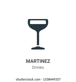Martinez vector icon on white background. Flat vector martinez icon symbol sign from modern drinks collection for mobile concept and web apps design.