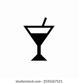 martini ícone da bebida alcoólica ícone vetor