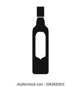 Martini bottle icon. Silhouette illustration of Martini bottle vector icon for web and advertising