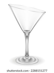 martini cocktail alcoholic drink glass vector illustration isolated on white background