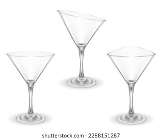 martini cocktail alcoholic drink glass vector illustration isolated on white background