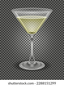 martini cocktail alcoholic drink glass vector illustration isolated on white background