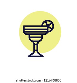 Martini, cocktail cold drink vector icon