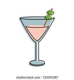 martini cocktail glass icon image 