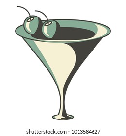 Martini cocktail icon