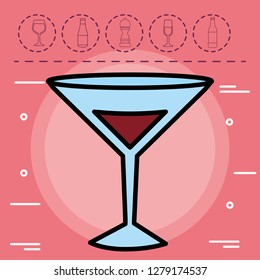Martini cocktail icon 