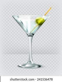 Martini Cocktail, Vector Icon