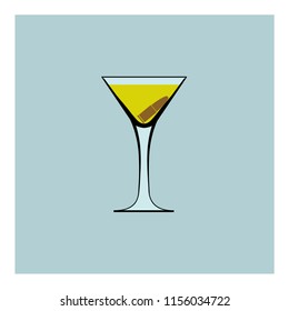 martini drink with bullet 