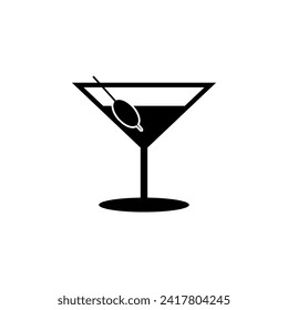 Martini flat vector icon. Simple solid symbol isolated on white background