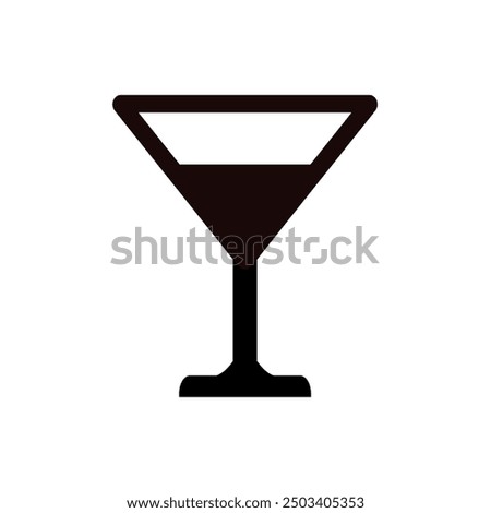 martini glass, alcohol - vector icon