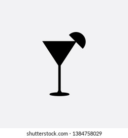 martini glass cocktail icon sign signifier vector