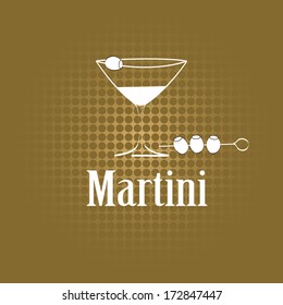 Martini glass design menu background. Vector