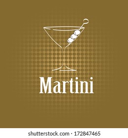 Martini glass design menu background. Vector