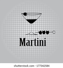 Martini glass design menu background. Vector