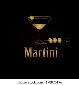 Martini glass design menu background. Vector