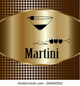 Martini glass design menu background. Vector