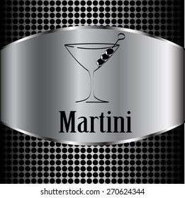 Martini glass design menu background. Vector