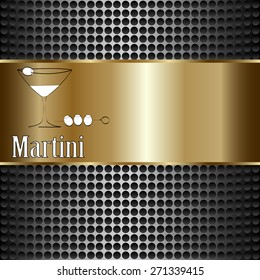 Martini glass design menu background. Vector