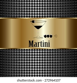 Martini glass design menu background. Vector